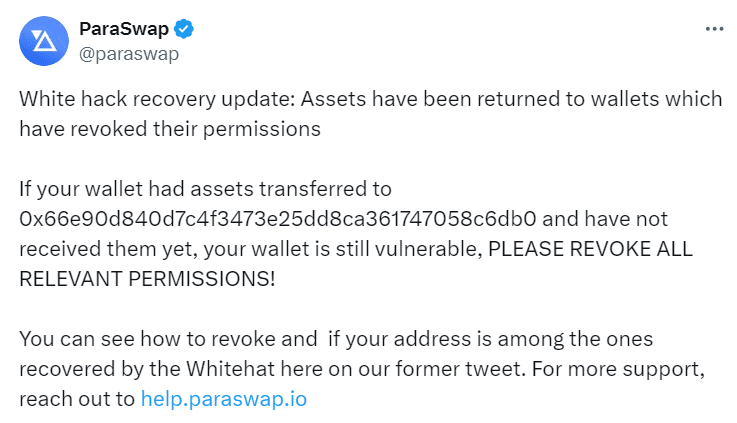 ParaSwap V6 漏洞