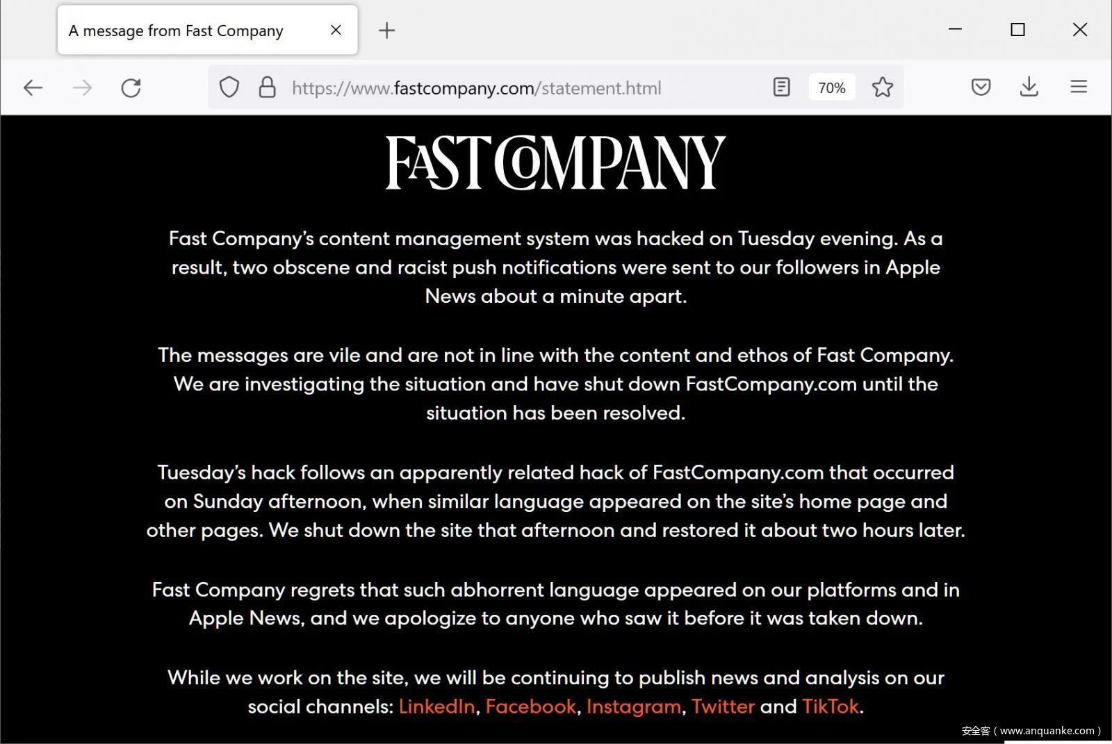 张狂黑客分享入侵Fast Company细节