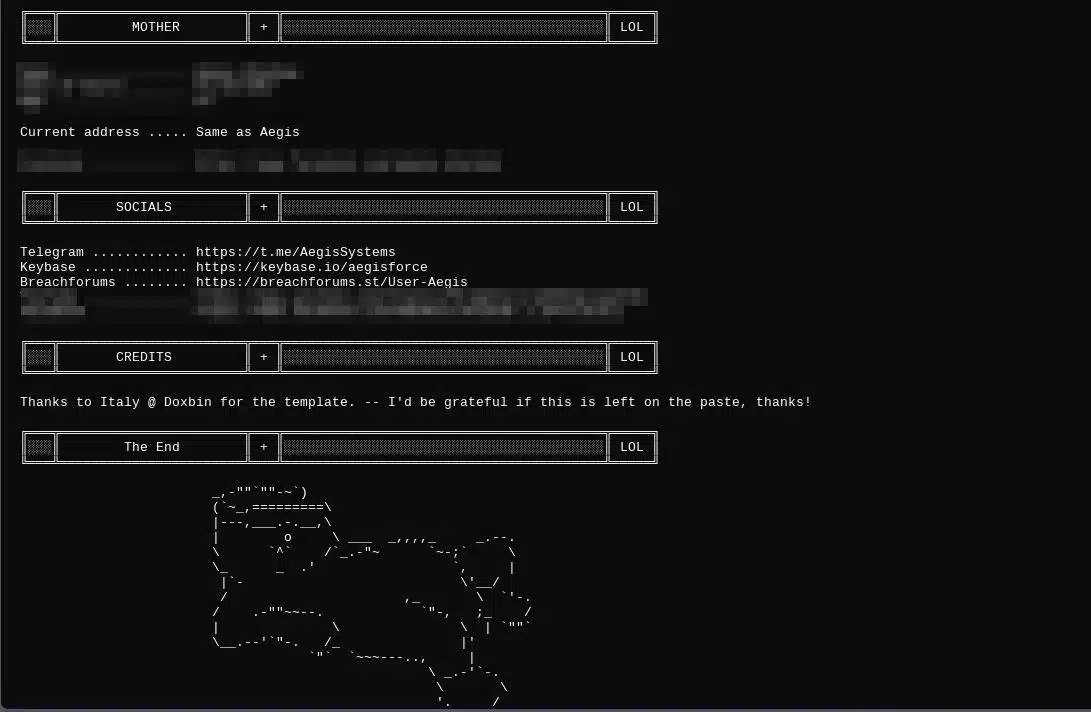 Doxxing BreachForums 版主