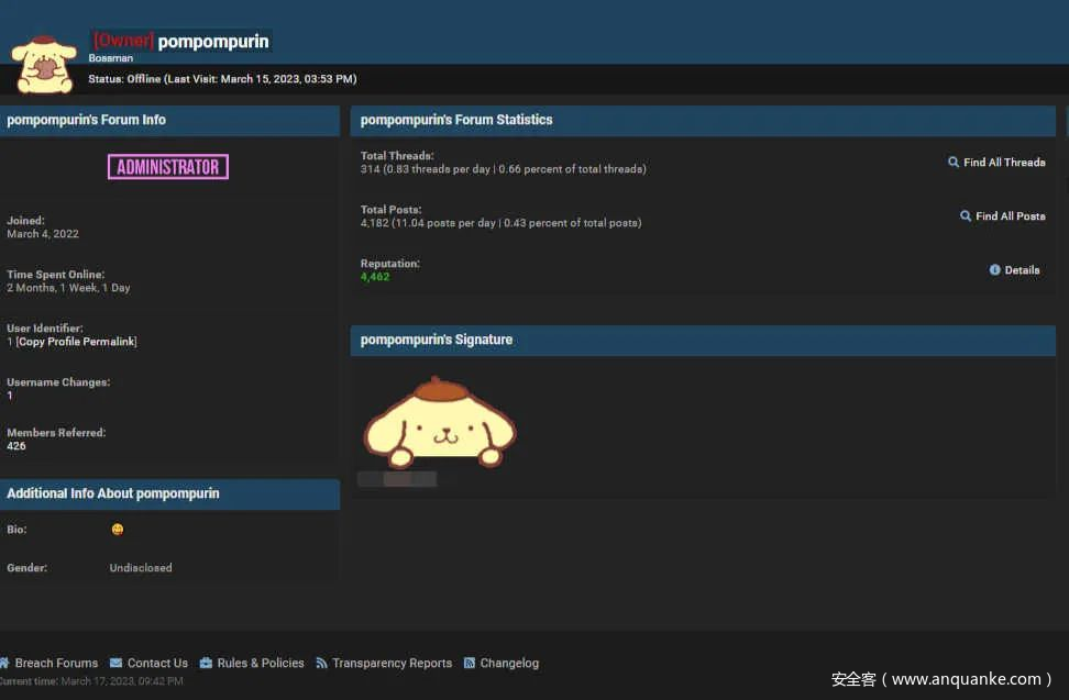 Breach黑客论坛管理员POMpo..被抓