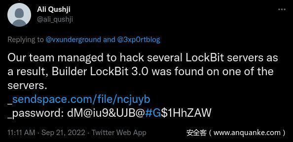 Bl00dy勒索软件团伙使用LockBit 3.0构建器实施攻击活动