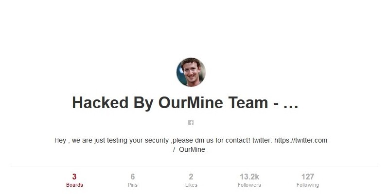 沙特黑客接管了马克•扎克伯格的Twitter和Pinterest帐户
