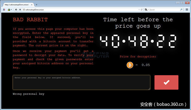 【国际资讯】传播速度堪比WannaCry的“坏兔子 (Bad Rabbit)”勒索软件占领东欧
