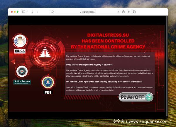 DDoS雇佣网站DigitalStress被警方关闭，疑似所有者被捕