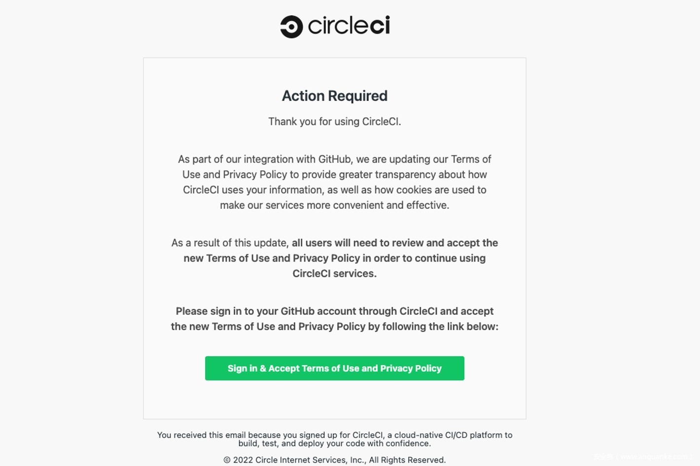黑客利用虚假CircleCI 通知窃取GitHub帐户