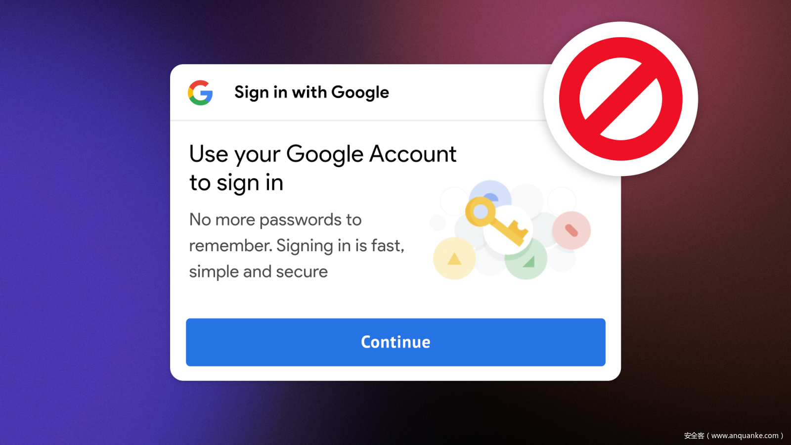 DuckDuckGo阻止所有网站上Google登录弹窗