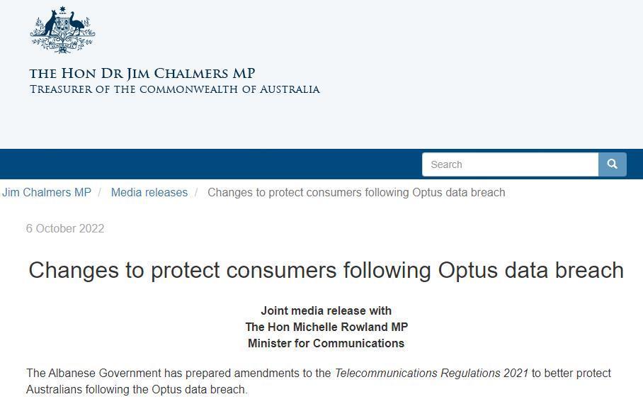 Optus数据泄露事件后，澳大利亚修改隐私法